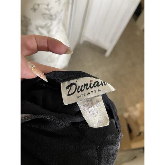 Vintage Durian Women’s Fitted Little Black Dress WhimsyGoth Halter Lace Medium - Picture 6 of 9